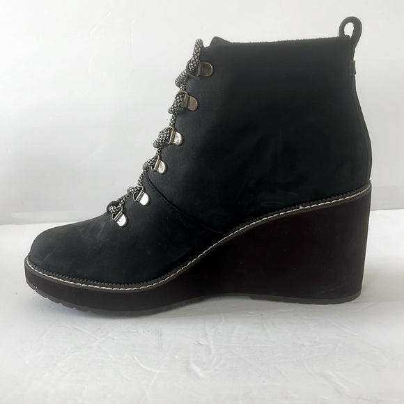 TOMS Women’s Water Resistant Winter Rubber Sole Lace Up Wedge Boots Size 11 New - Picture 4 of 7